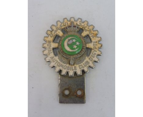 A Royal Automobile Club of Egypt part enamel car badge. 