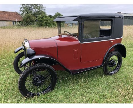 1929 Austin 7 CoupeReg. no. BF 8223Chassis no. 80028Engine no. M130884By the end of the 1920s, the British motor industry was