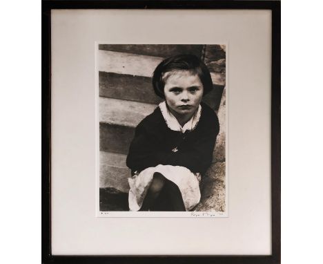 ROGER MAYNE (British, b.1929) 'Girl, St. Stephen's Gardens', gelatin silver print, signed and dated, 32cm x 25cm, framed. (Su