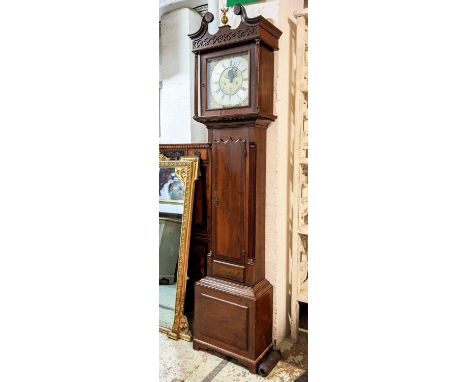 LONGCASE CLOCK, 51cm W x 222cm H x 26cm D, George III mahogany, the face inscribedS. Collier, Eccles, with eight day movement