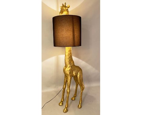 GIRAFFE FLOOR LAMP, 180cm x 55cm x 34cm, with shade. 