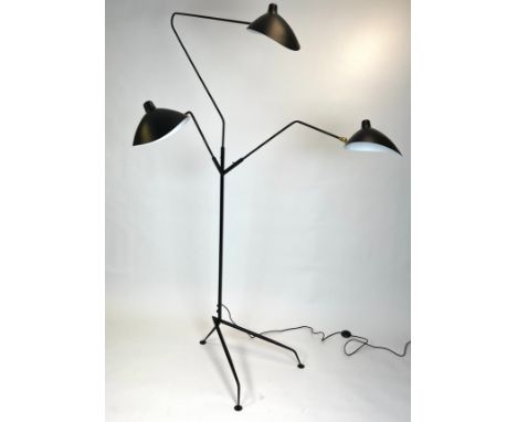 SERGE MOUILLE STYLE FLOOR LAMP, 213cm H. 