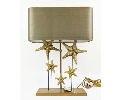 ISABELLE BIZARD IBIZA WITH STARFISH SHELLS TABLE LAMP, 60cm H with shade. 