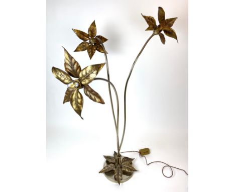 ATTRIBUTED TO WILLY DARO FLOWER FLOOR LAMP, Belgium circa 1970s, 140cm H. 