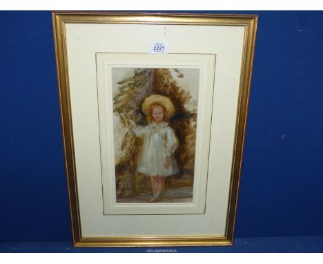 A framed and mounted Sigismund Christian Hubert Goetze full length Oil on paper Portrait of Guyon Philipson - Stow as a young