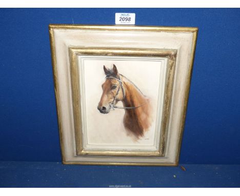 A small framed Oil on board of a horse, written verso 'Sketch of Rock of Gibraltar' (on museum board), initialed lower right 