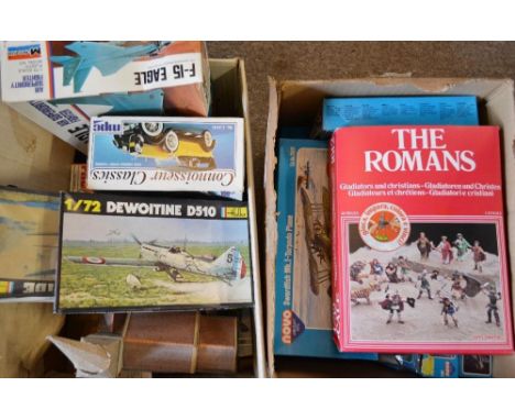A Collection of Boxed Model Kits to include Aeroplanes, Soldiers and Others 