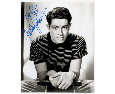 Actor Farley Granger signed 10 x 8 inch b/w portrait photo to Gil. Est.