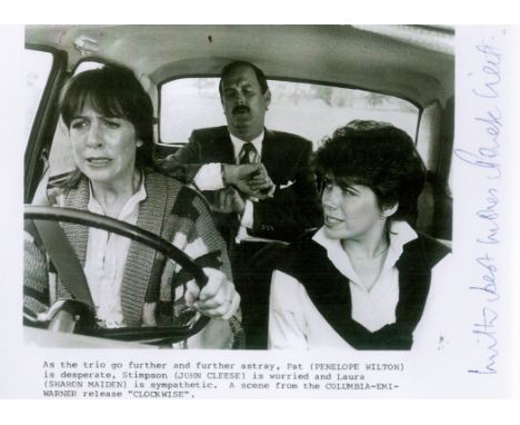 Penelope Wilton 'Clockwise' signed 7 x 5 black and white photo. Wilton DBE is an English actress. She is known for starring o