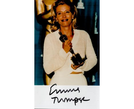 Emma Thompson signed 6 x 4 colour photo. Thompson DBE is a British actress and screenwriter. Described as one of the best act