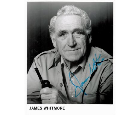 American Actor James Whitmore Personally Signed 10x8 Black and White Photo. Whitmore Starred in Shawshank Redemption. James A