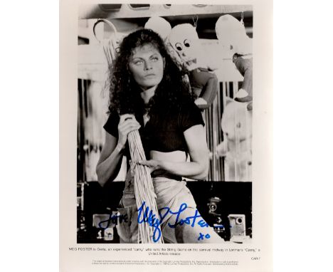 American Actress Meg Foster Handsigned 10x8 Black and White Photo. Margaret Foster is an American film and television actress