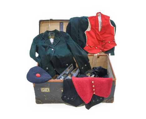 Assorted 20th Century Young Boy's Traditional Scottish Costume, comprising Esselmont &amp; McIntosh Aberdeen green wool jacke