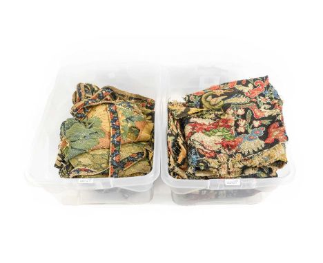 Late 18th/Early 19th Century Tapestry Remnants, comprising a single piece stitched from three widths worked with petit point 