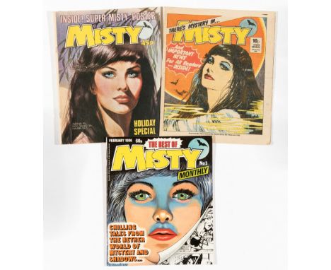 Misty Holiday Special (1980) with Misty centrefold poster. Some light cover creasing by spine [fn-], Misty final issue (12/1/