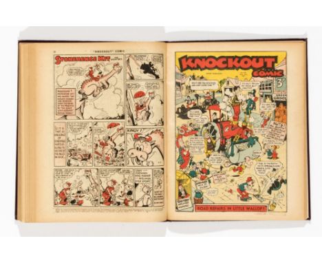 Knockout (Dec 1946 - Sept 1947) 409-447. In bound volume with Sexton Blake's illustrated stories. The Gremlins, Bunter and Ou