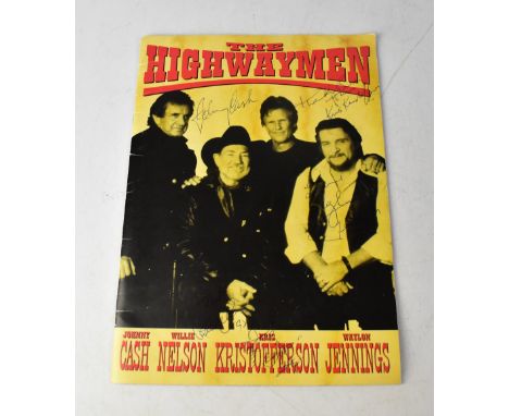 JOHNNY CASH; 'The Highwayman', signed Johnny Cash, Kris Kristofferon, Waylon Jennings, and Willie Nelson.We have not authenti