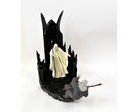 SIDESHOW COLELCTIBLES; The Lord of The Rings diorama, 'Saruman vs Gandalf: The Treachery of Saruman', boxed.