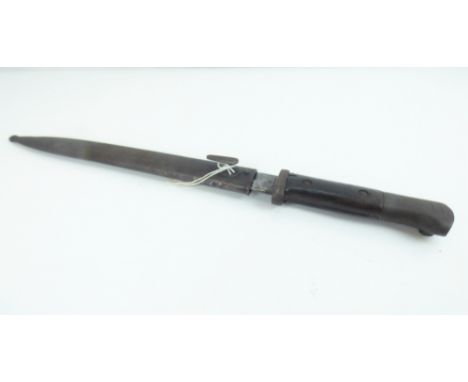 A 19th century Boer War period bayonet by Mole, dated '3 03', with number '35' under crown, double-edged blade length 30cm, i