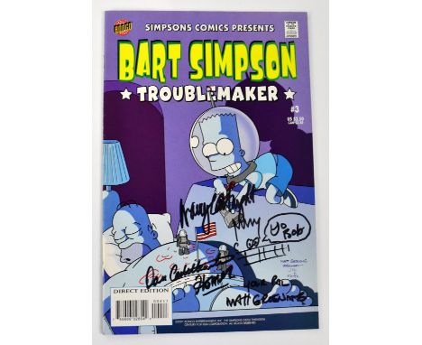 THE SIMPSONS; 'Bart Simpson Troublemaker', comic bearing the signatures of Nancy Cartwright, Dan Castellaneta and Matt Groeni