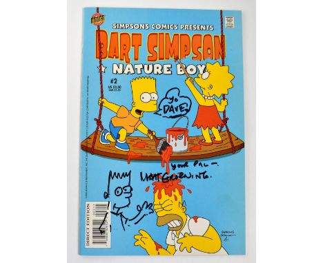 THE SIMPSONS; 'Bart Simpson Nature Boy', comic bearing the signature of Matt Groening.We have not authenticated this signatur