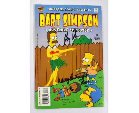 THE SIMPSONS; 'Bart Simpson Juvenile Jokester', comic bearing the signatures of Nancy Cartwright and Harry Shearer.We have no