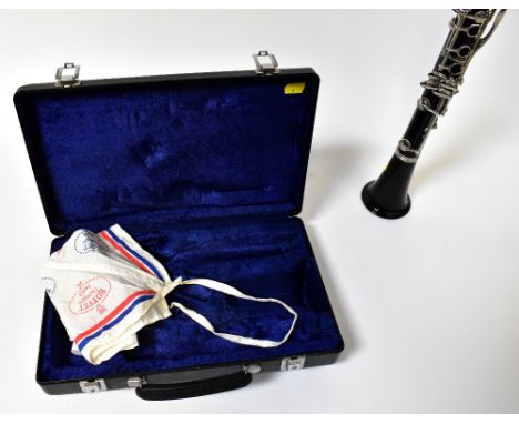 BUFFET CRAMPON PARIS; a cased clarinet.
