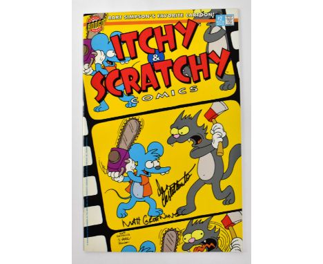 THE SIMPSONS; 'Itchy & Scratchy Comics', comic bearing the signature of Matt Groening and Dan Castellaneta.We have not authen