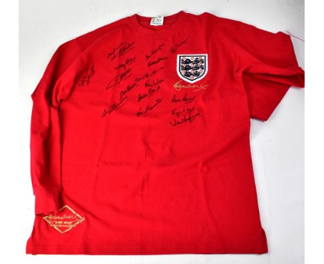 ENGLAND WORLD CUP WINNERS 1966; a Bobby Moore Signature Collection limited edition T-shirt bearing the signatures of Norman H