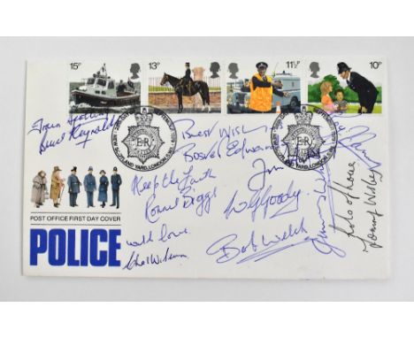GREAT TRAIN ROBBERY; a Police first day cover bearing several signatures, to include Ronnie Biggs, Chas Wilson, Bob Welch, Br