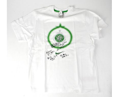 CELTIC 1967 EUROPEAN CUP TEAM; a football shirt bearing several signatures.We have not authenticated these signatures, please