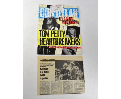 TOM PETTY & THE HEARTBREAKERS; European Tour 1987 programme, signed, with ticket stub (2).We have not authenticated these sig