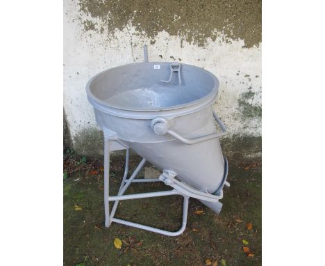 A CONSTRUCTION BUCKET c.1960 adapted to a large and unusual garden planter restored 66cm diameter
