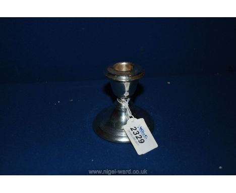 A George V Silver Dumpy Candlestick - Birmingham 1919.