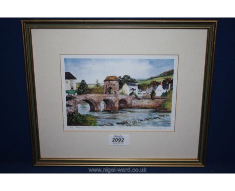 A limited edition print 'The Monnow Bridge' by Marianne Brand, no. 37/750.