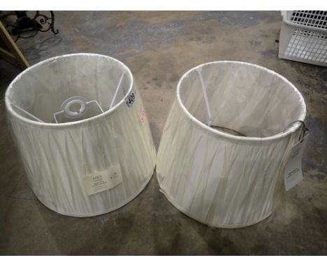 Pair of M&amp;S Menorca cream lamp shades, new and wrapped. P&amp;P Group 3 (£25+VAT for the first lot and £5+VAT for subsequ