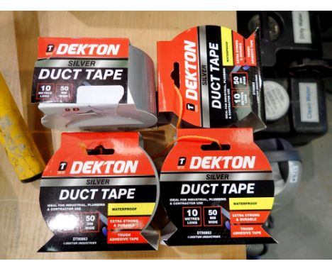 Four rolls of duct tape. P&amp;P Group 1 (£14+VAT for the first lot and £1+VAT for subsequent lots) 