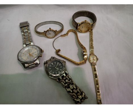 Quantity of mixed ladies and gents wristwatches including Rotary. P&amp;P Group 1 (£14+VAT for the first lot and £1+VAT for s