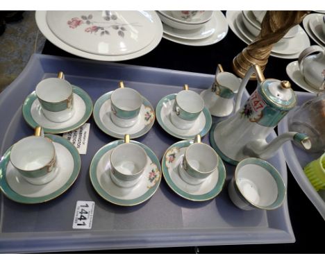 Noritake coffee service of fifteen pieces. Not available for in-house P&amp;P 