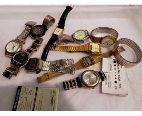 Collection of mixed gents wristwatches. P&amp;P Group 2 (£18+VAT for the first lot and £3+VAT for subsequent lots) 
