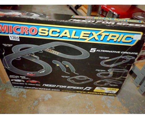 Micro Scalextric Need For Speed. P&amp;P Group 2 (£18+VAT for the first lot and £3+VAT for subsequent lots) 
