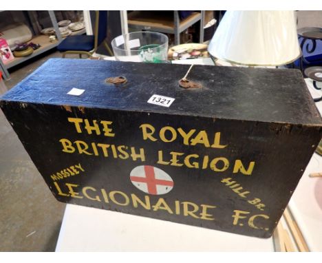 Vintage Royal British Legion Football team first aid box. Not available for in-house P&amp;P 