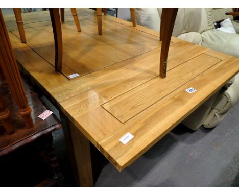 Light oak drawleaf dining table, 100 x 140 x 80 cm H. Not available for in-house P&amp;P. 