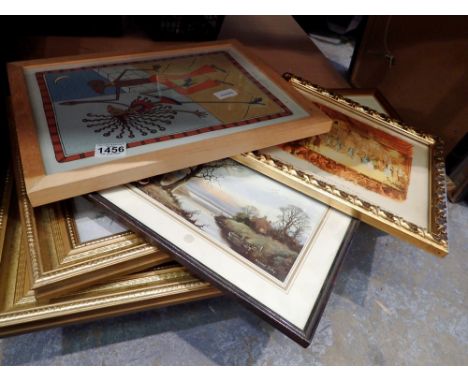 Mixed framed pictures and prints. P&amp;P Group 3 (£25+VAT for the first lot and £5+VAT for subsequent lots) 