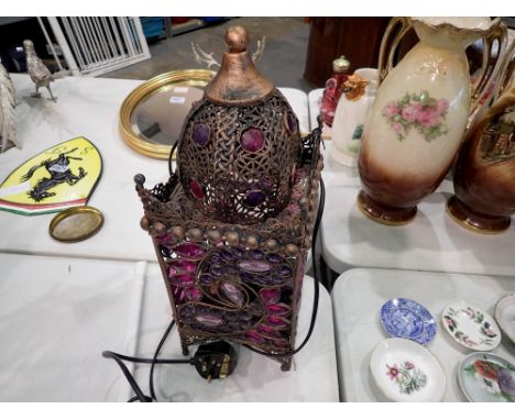 Moroccan style metal lamp. Not available for in-house P&amp;P 