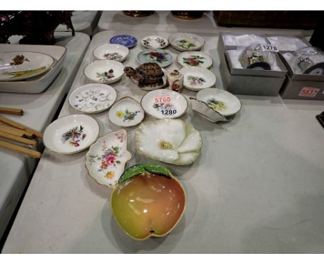 Twenty miniature ceramics to include Worcester and Spode. P&amp;P Group 3 (£25+VAT for the first lot and £5+VAT for subsequen