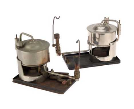 2 Magic Lantern Oxy-Acetylene Illuminants, English, c.1900, plaque to the rear marked 'W. C. HUGHES BREWSTER HOUSE, KINGSLAND