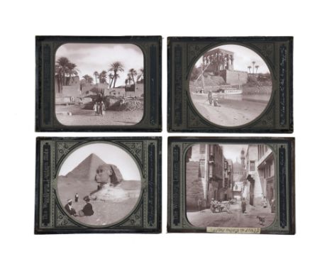 A Collection of Magic Lantern Slides of Egypt, collection of 4 magic lantern slides by 'The Woodbury Lantern Slide' company, 