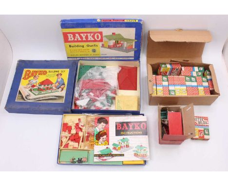 Bayko group of 2 building sets to include; No.422645 number 1 outfit together with a No.57250 number 12 outfit and a one smal