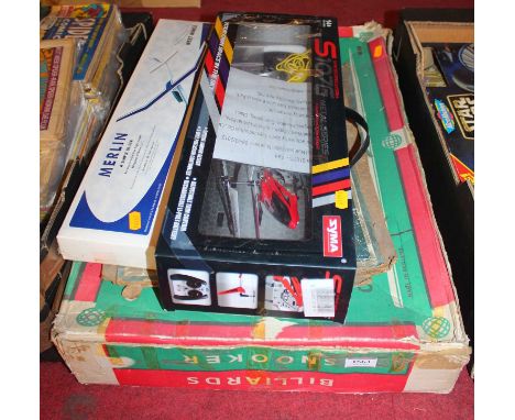 Boxed Billiards Snooker Game, Radio Controlled Aircraft and a model aircraft kit by West Wings